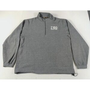 Harriton Jacket Womens Large Gray Fleece 1/4 Zip Texas A&M‎ Gamma Phi Beta